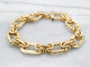Vintage High Karat Gold Sapphire Accented Chain Bracelet