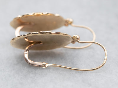 Vintage Gold Cufflink Drop Earrings