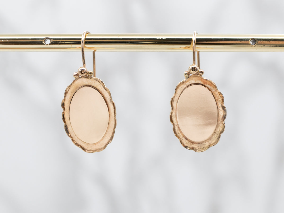 Vintage Gold Cufflink Drop Earrings