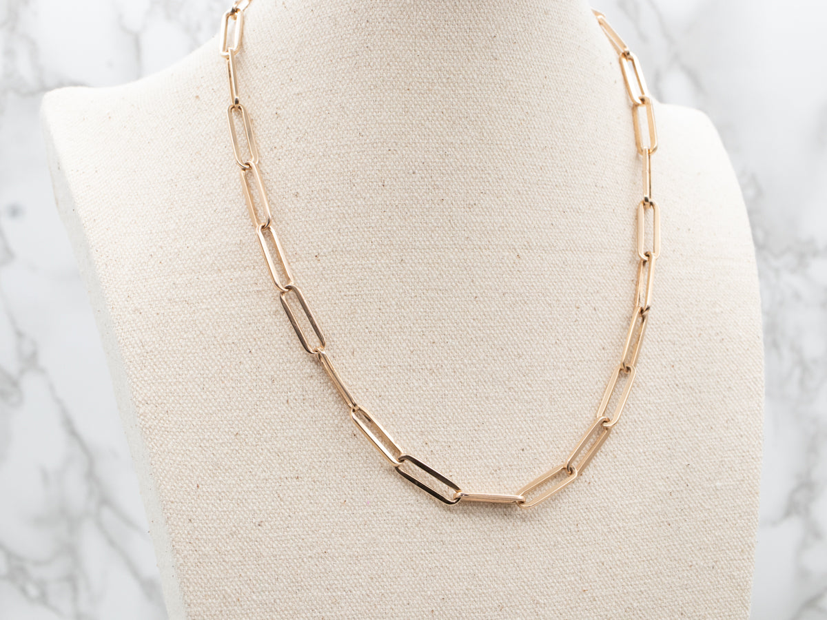 Vintage Gold Paperclip Chain