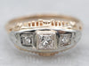 Late Art Deco Era Diamond Engagement Ring