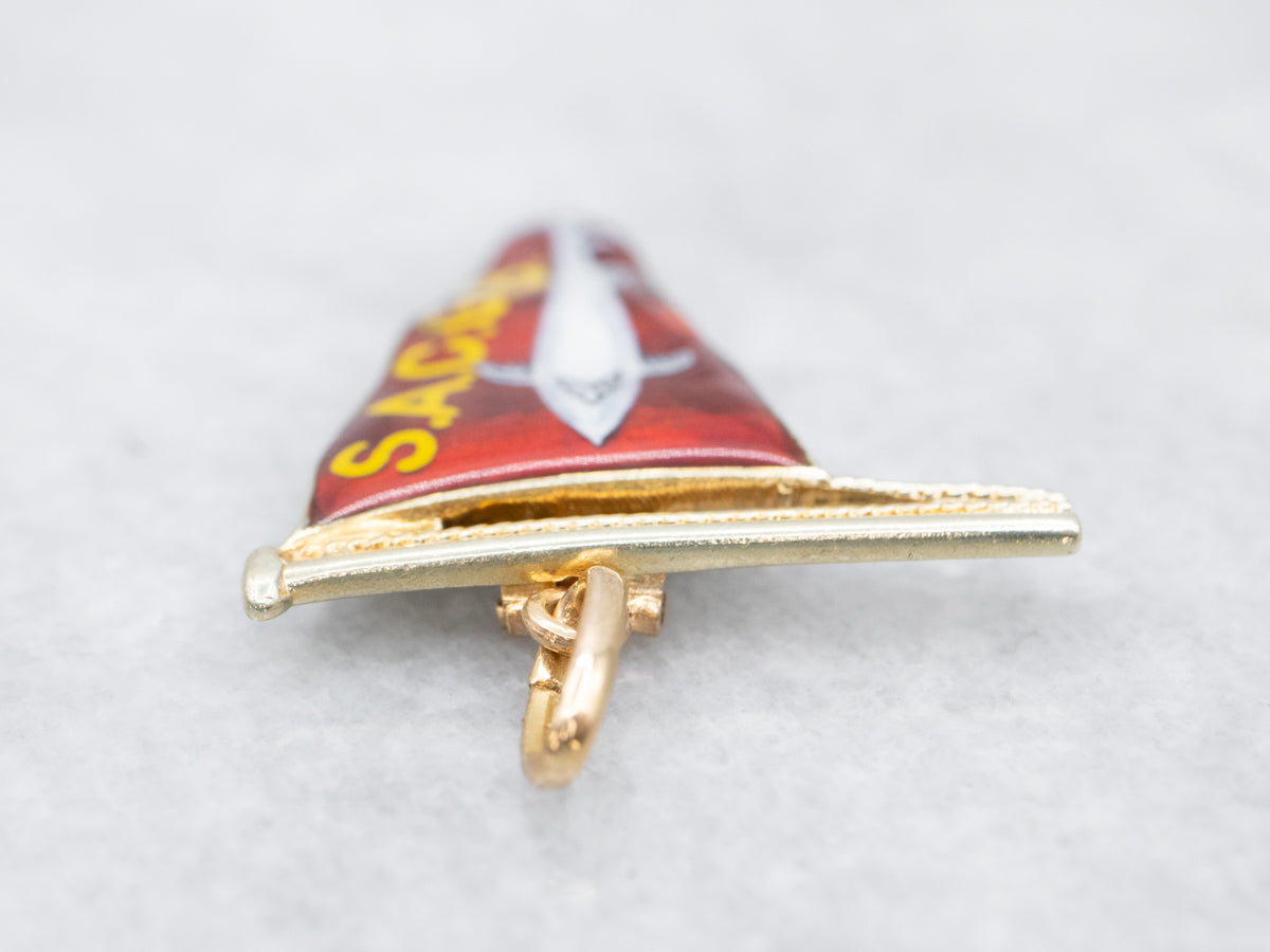 Enamel Shark Angling Club Great Britain Pendant