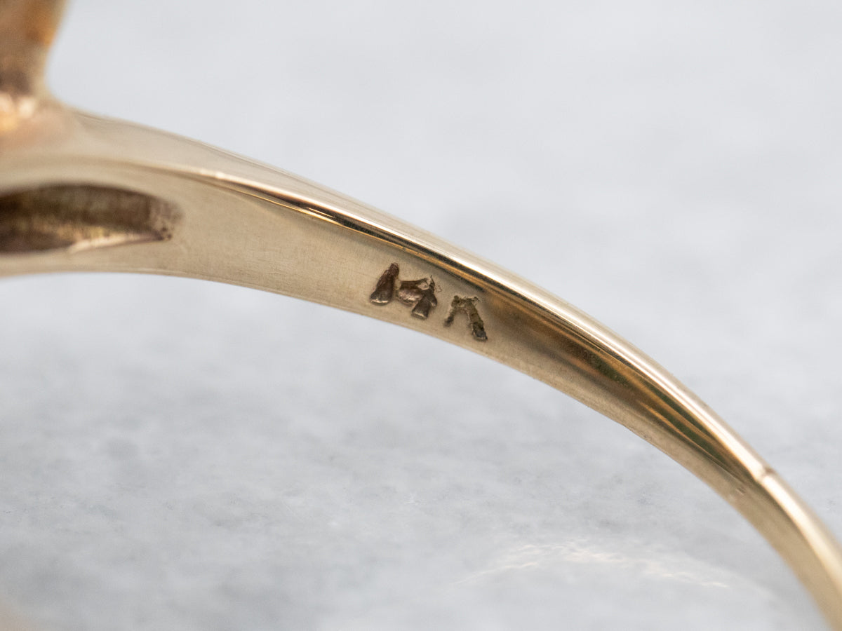 Anillo de aventurina de oro botánico