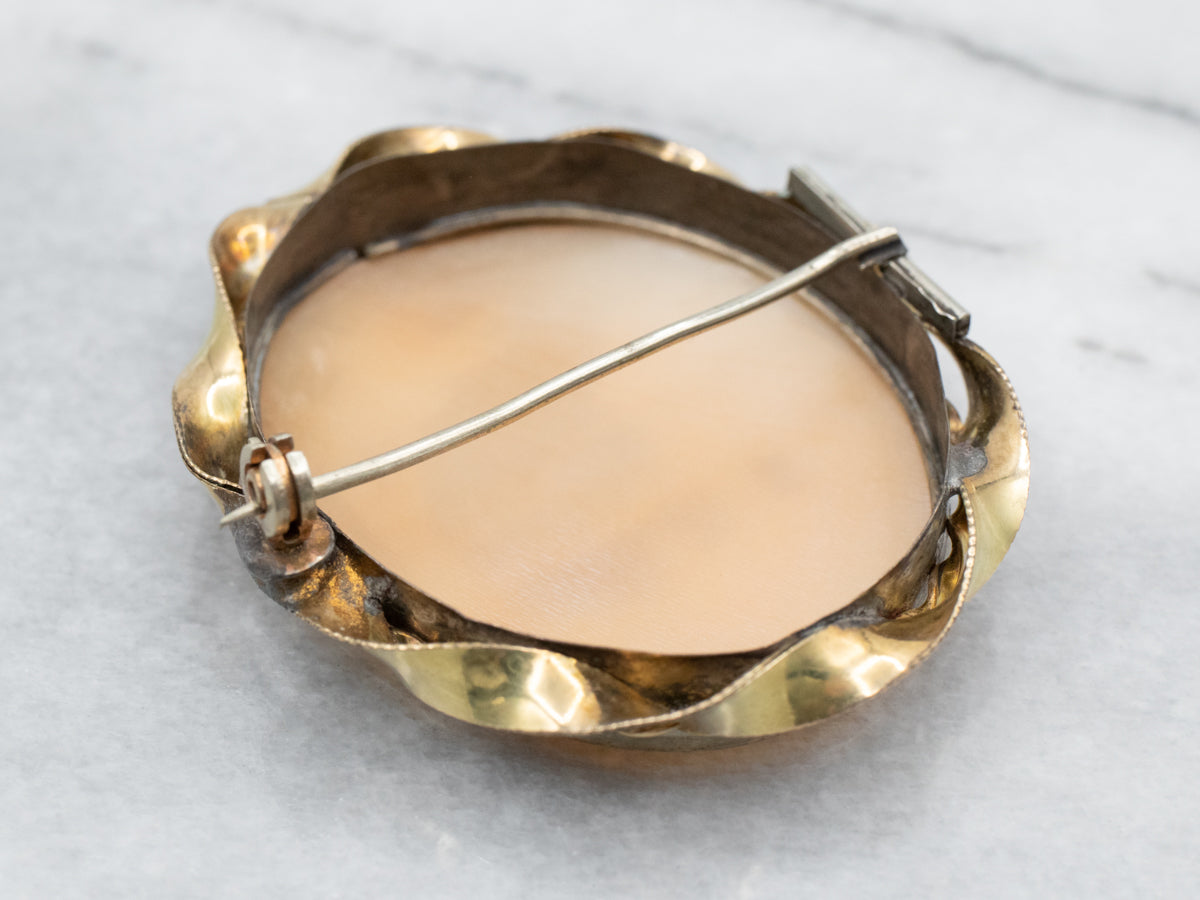 Gold Filled Rebecca By the Well Cameo Pin