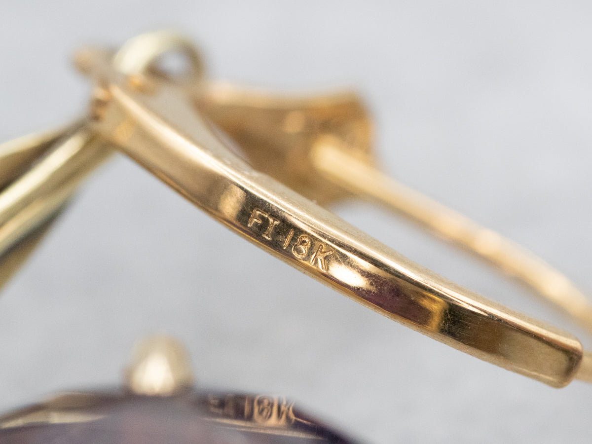 Pendientes colgantes de alejandrita sintética