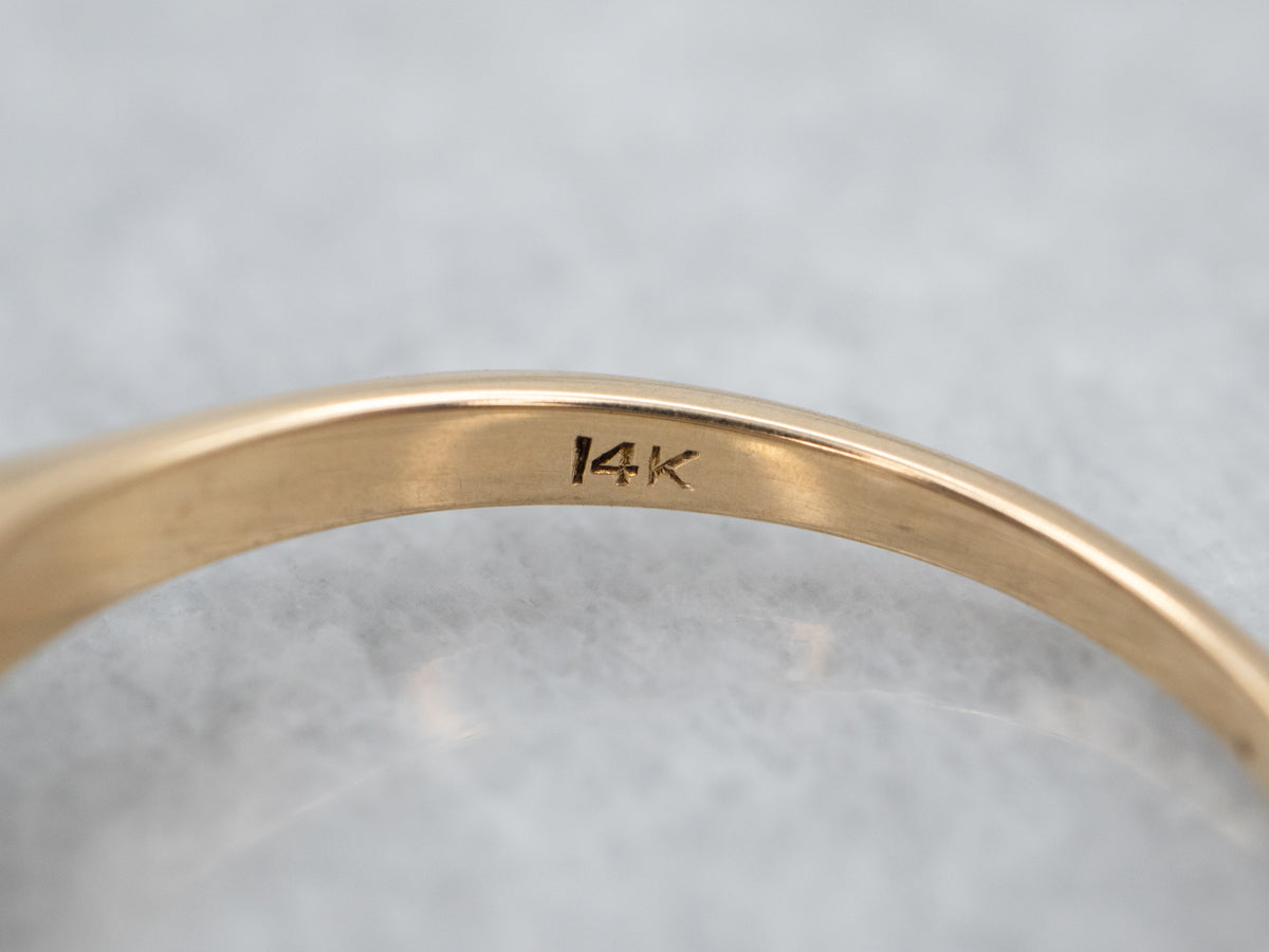 Anillo solitario vintage de circonita azul