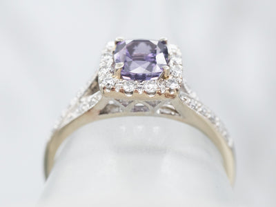 Stunning Spinel Diamond Encrusted Halo Ring