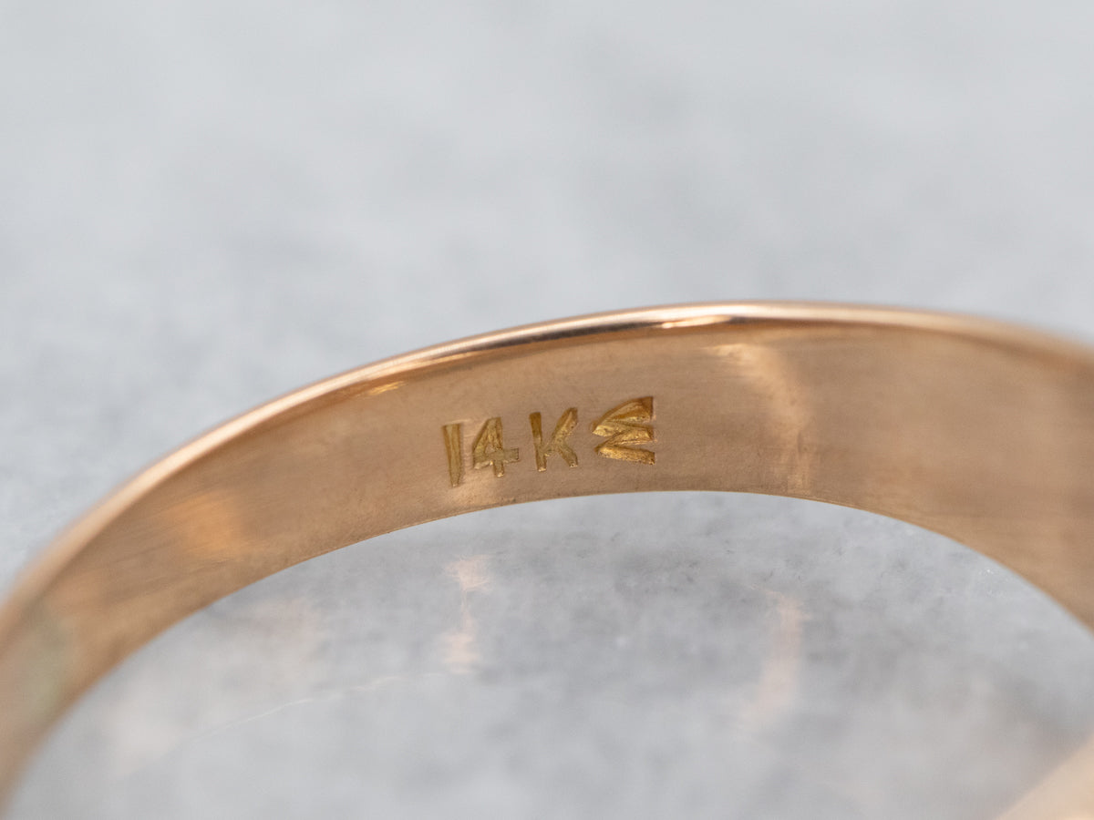 Old European Cut Diamond Belcher Set Engagement Ring