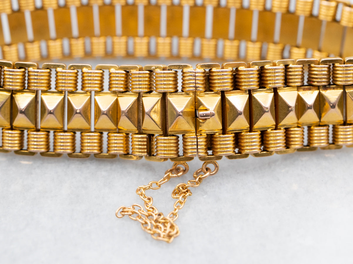 Retro Era Panel Link Bracelet