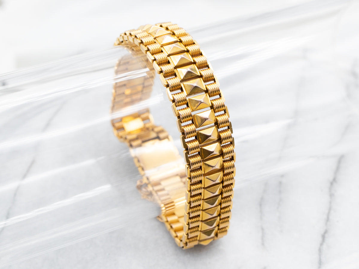 Retro Era Panel Link Bracelet