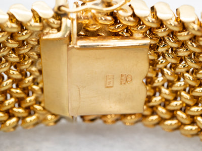 1980s Gold Mesh Link Bracelet