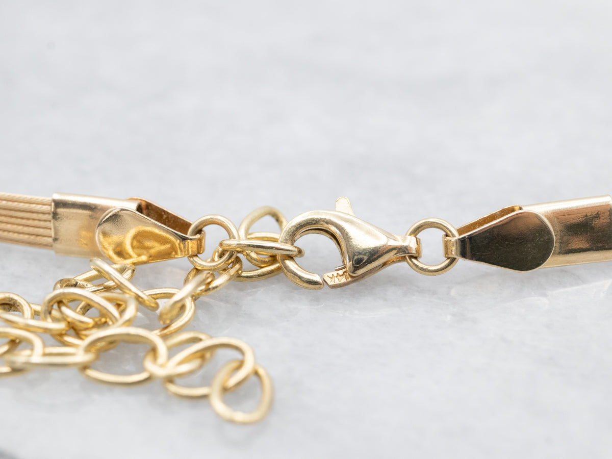 Woven 14-Karat Gold Collar Necklace
