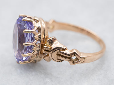Victorian Rose Gold Tanzanite Ring