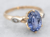 Periwinkle Sapphire and Diamond Ring
