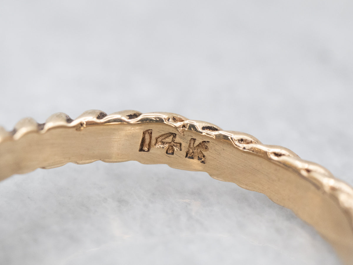 Twisting Fire Opal Yellow Gold Ring