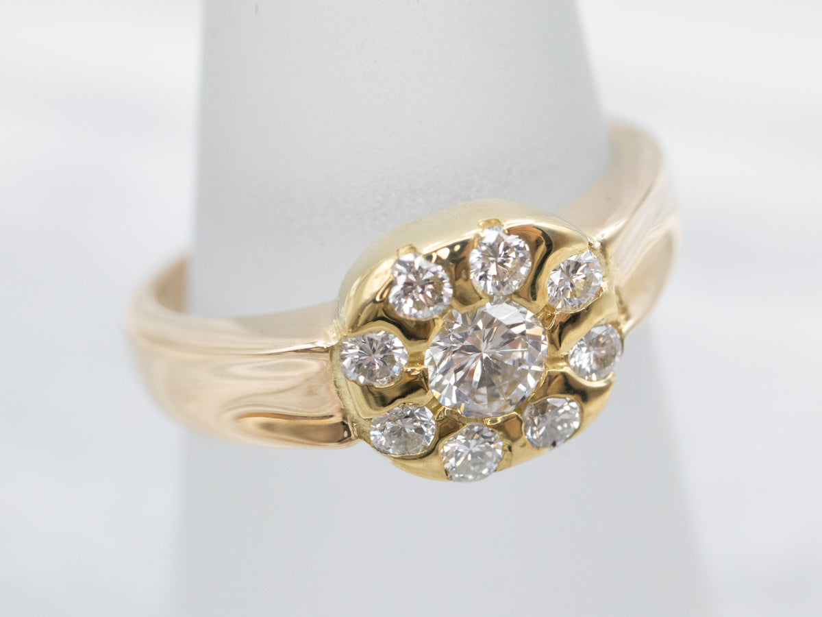 Vintage Diamond Cluster Ring