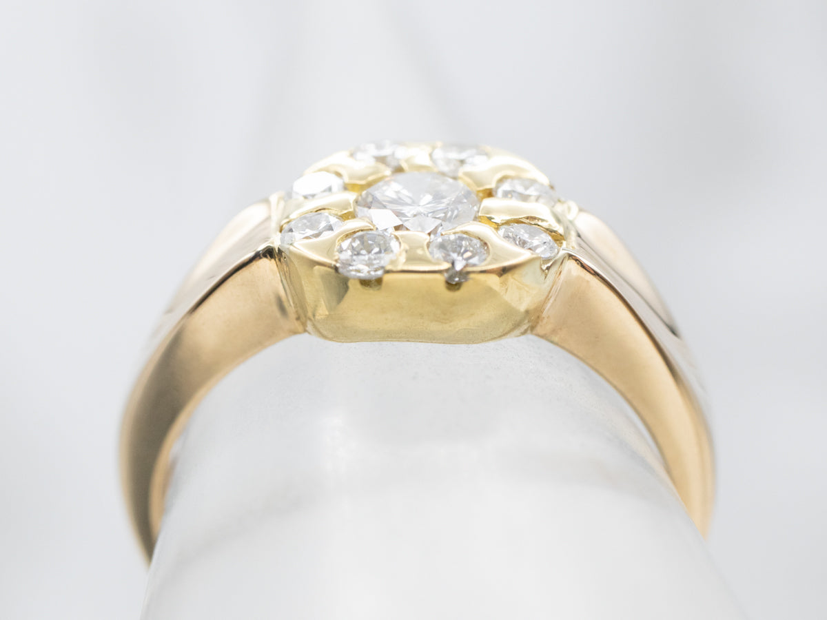 Vintage Diamond Cluster Ring