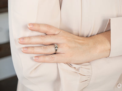 Vintage White Gold Diamond Engagement Ring