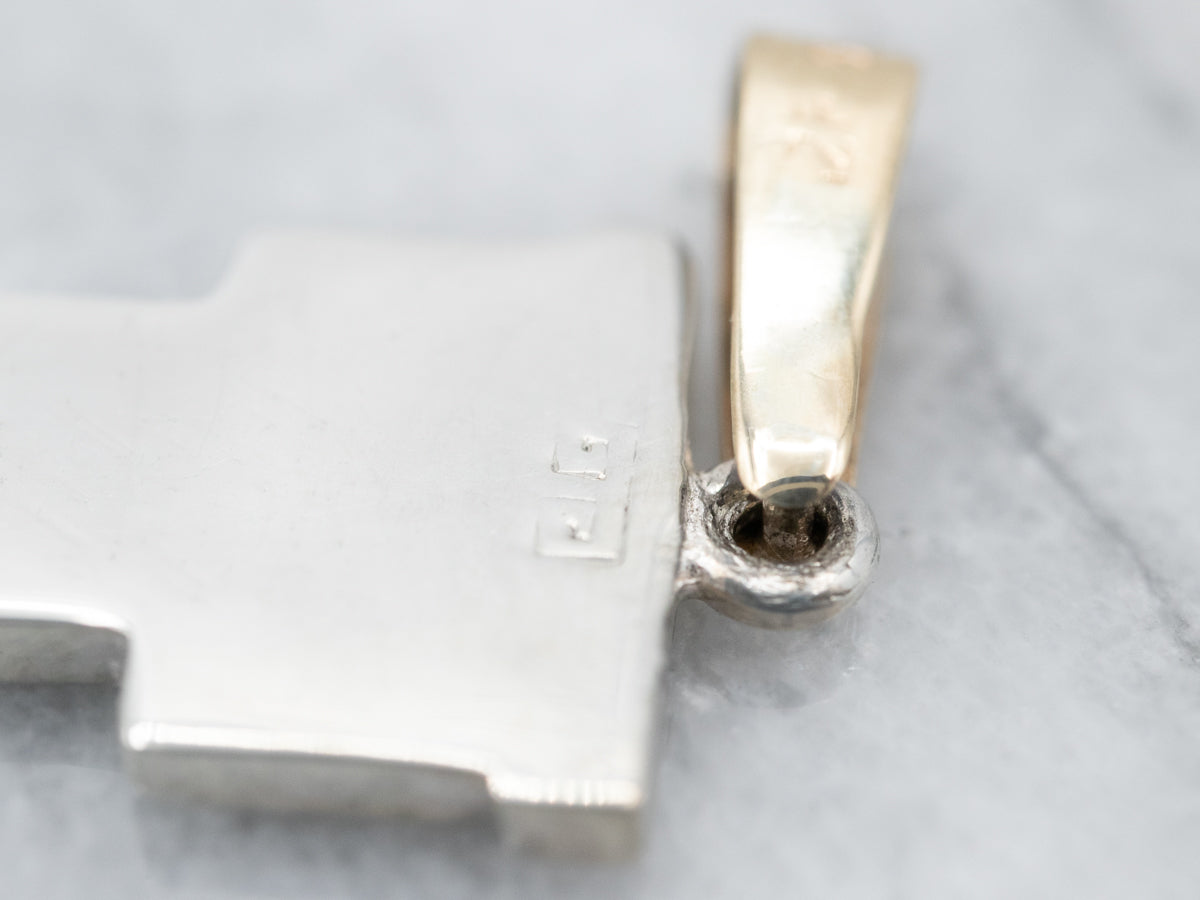 Vintage Mixed Metal "KAPNA" Pendant