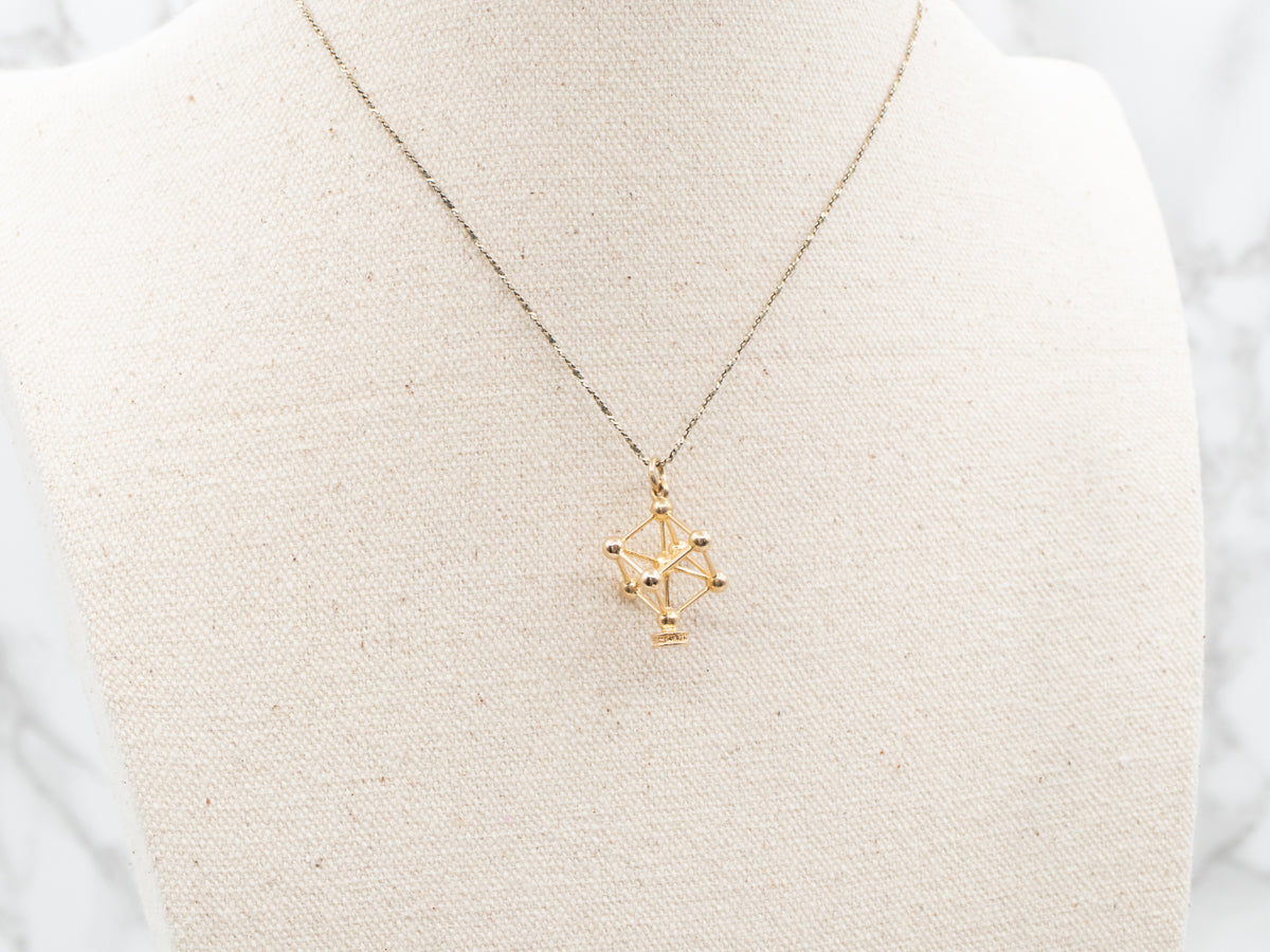 Atomic Gold Atomic 18K Gold Cube Pendant - Market Square Jewelers