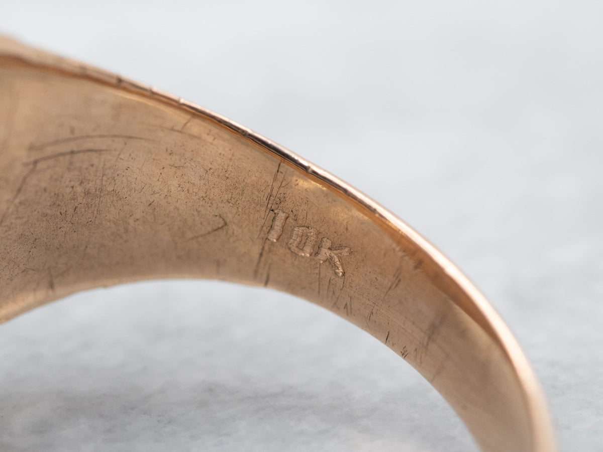 Antique Rose Gold Masonic Ring