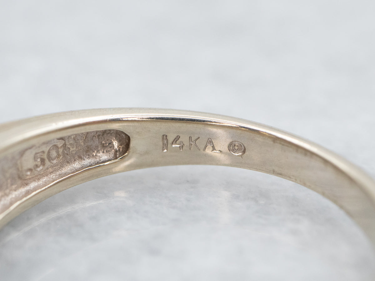 White Gold Channel Set Diamond Band