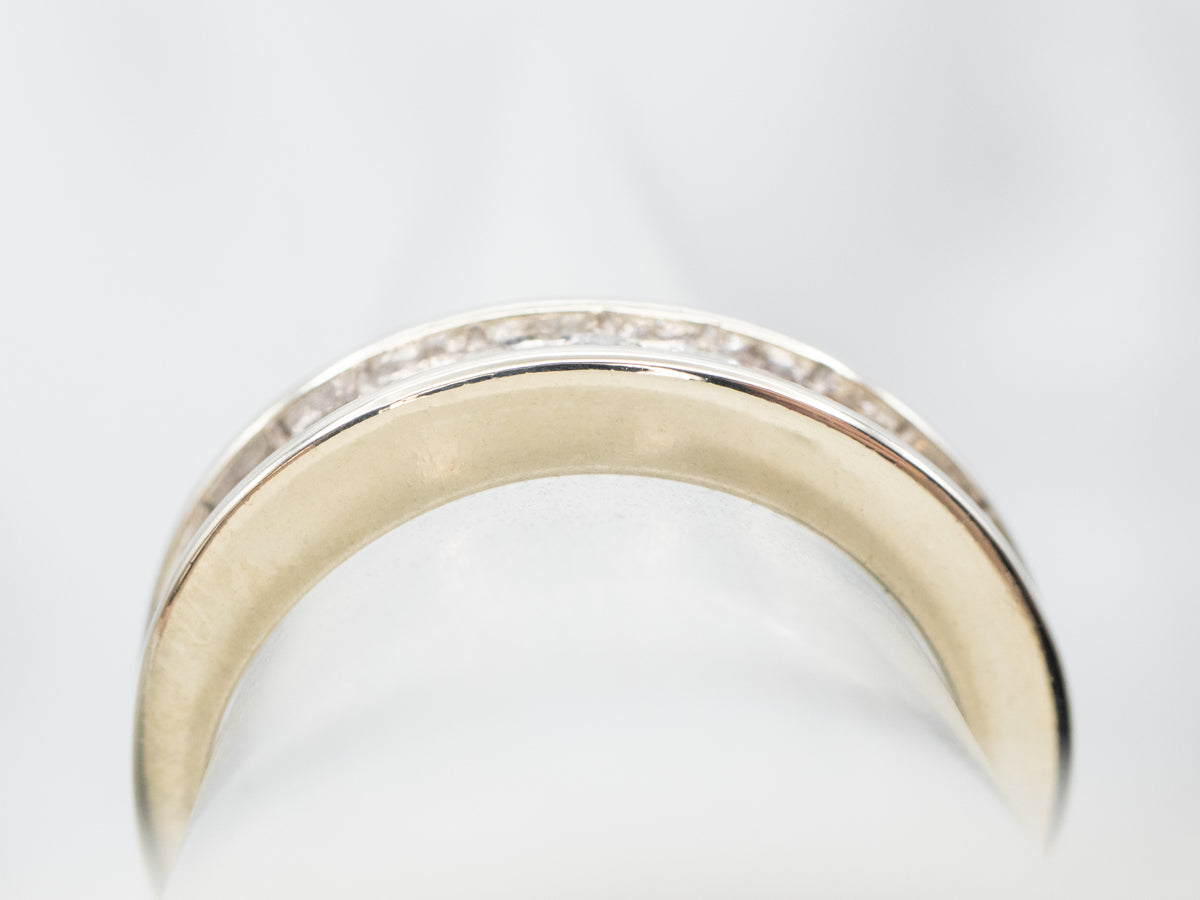 White Gold Channel Set Diamond Band