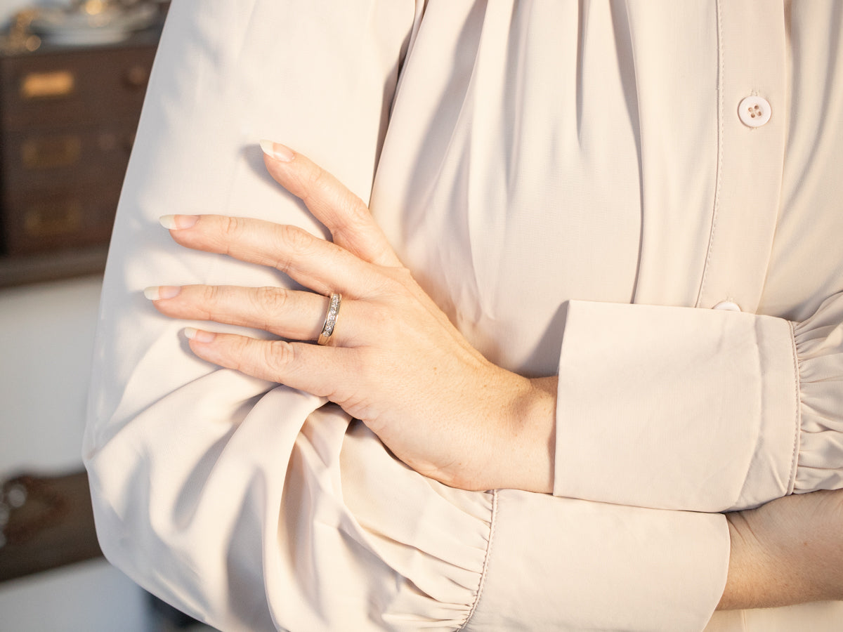 White Gold Channel Set Diamond Band