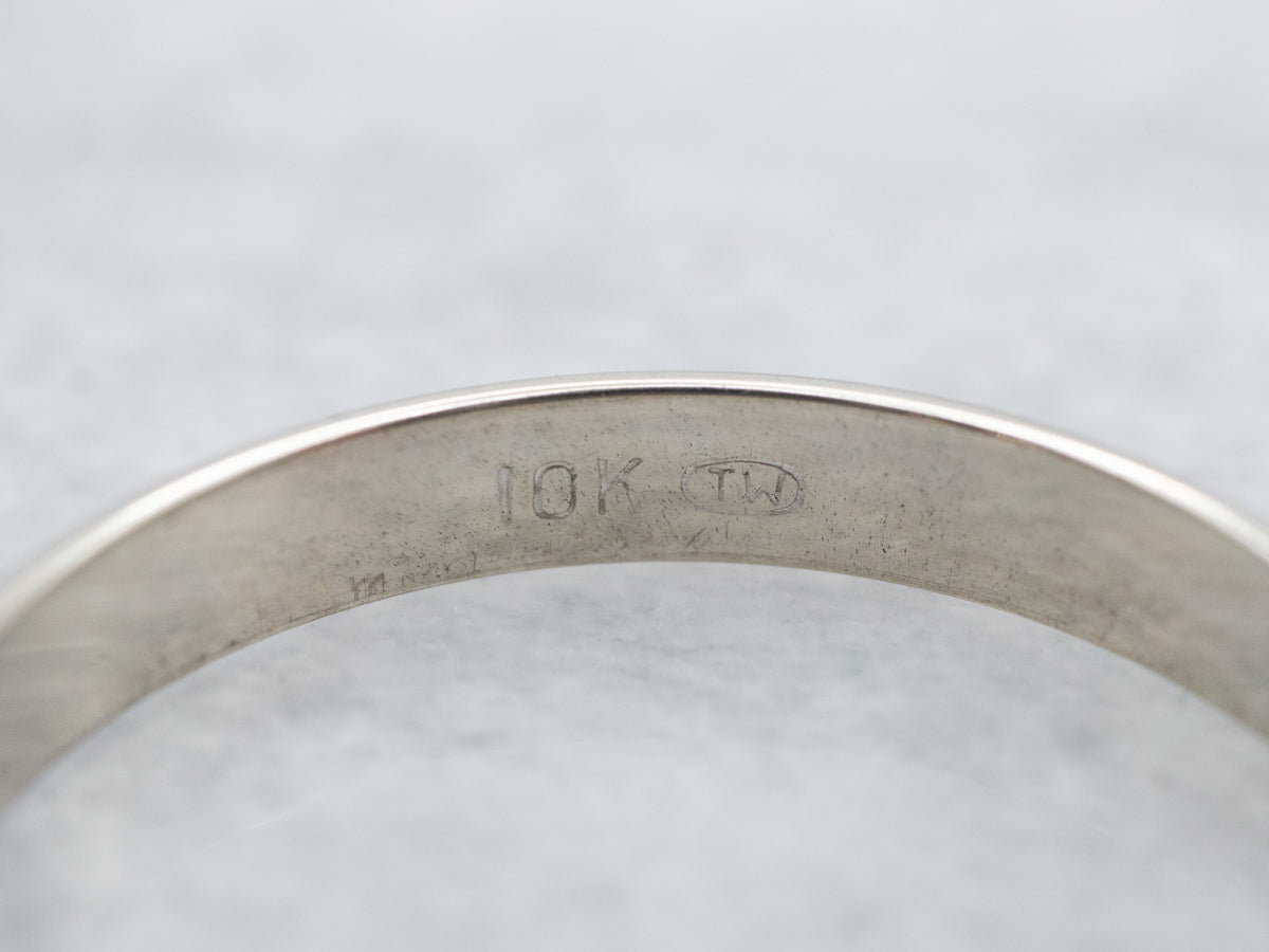 Plain White Gold Band