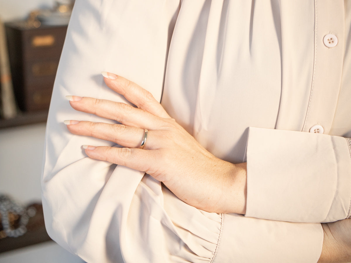 Plain White Gold Band