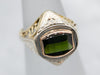 Art Deco Green Tourmaline Statement Ring
