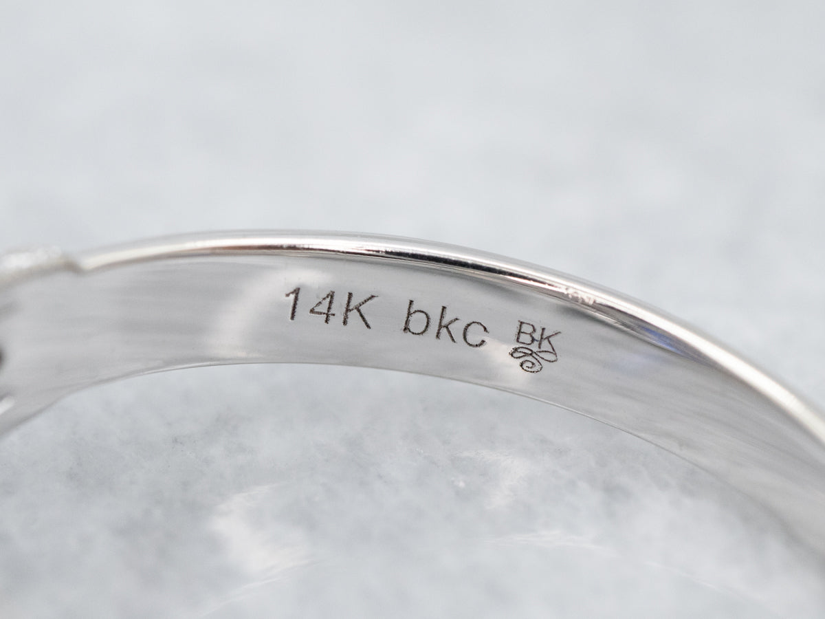 Modern Sapphire and Diamond Ring