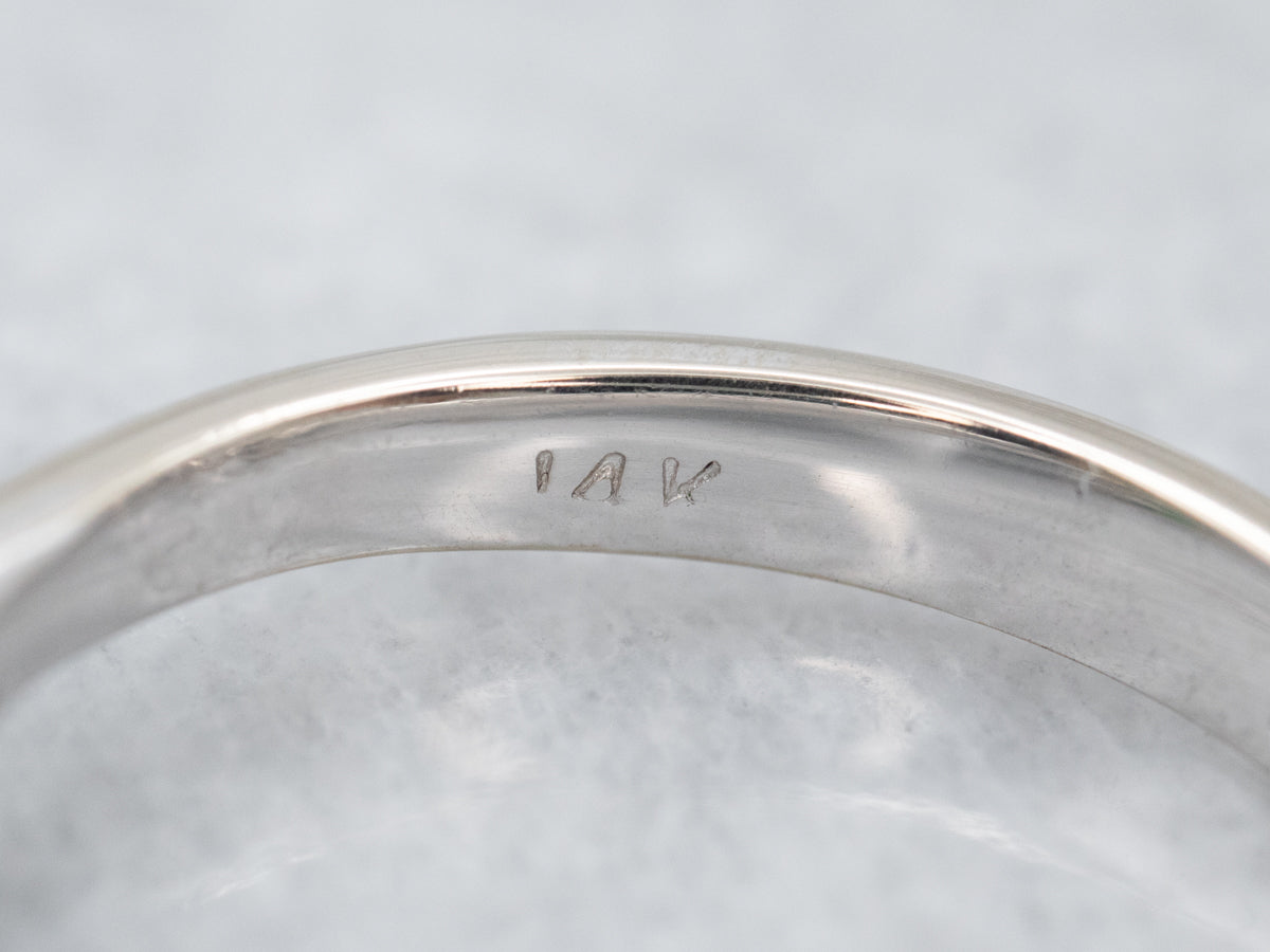 White Gold Tsavorite Garnet and Diamond Ring