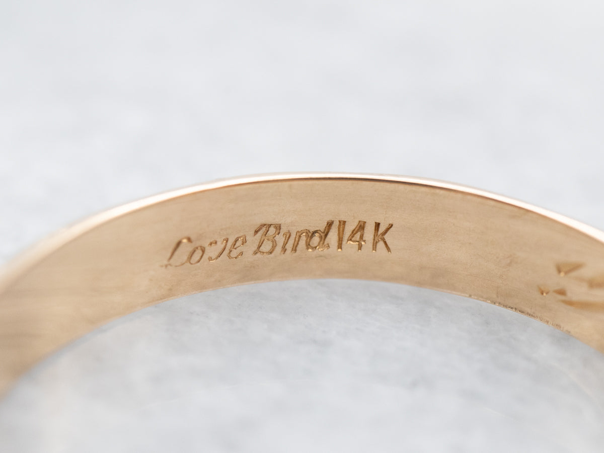 Patterned 1959 Milgrain Edge Wedding Band