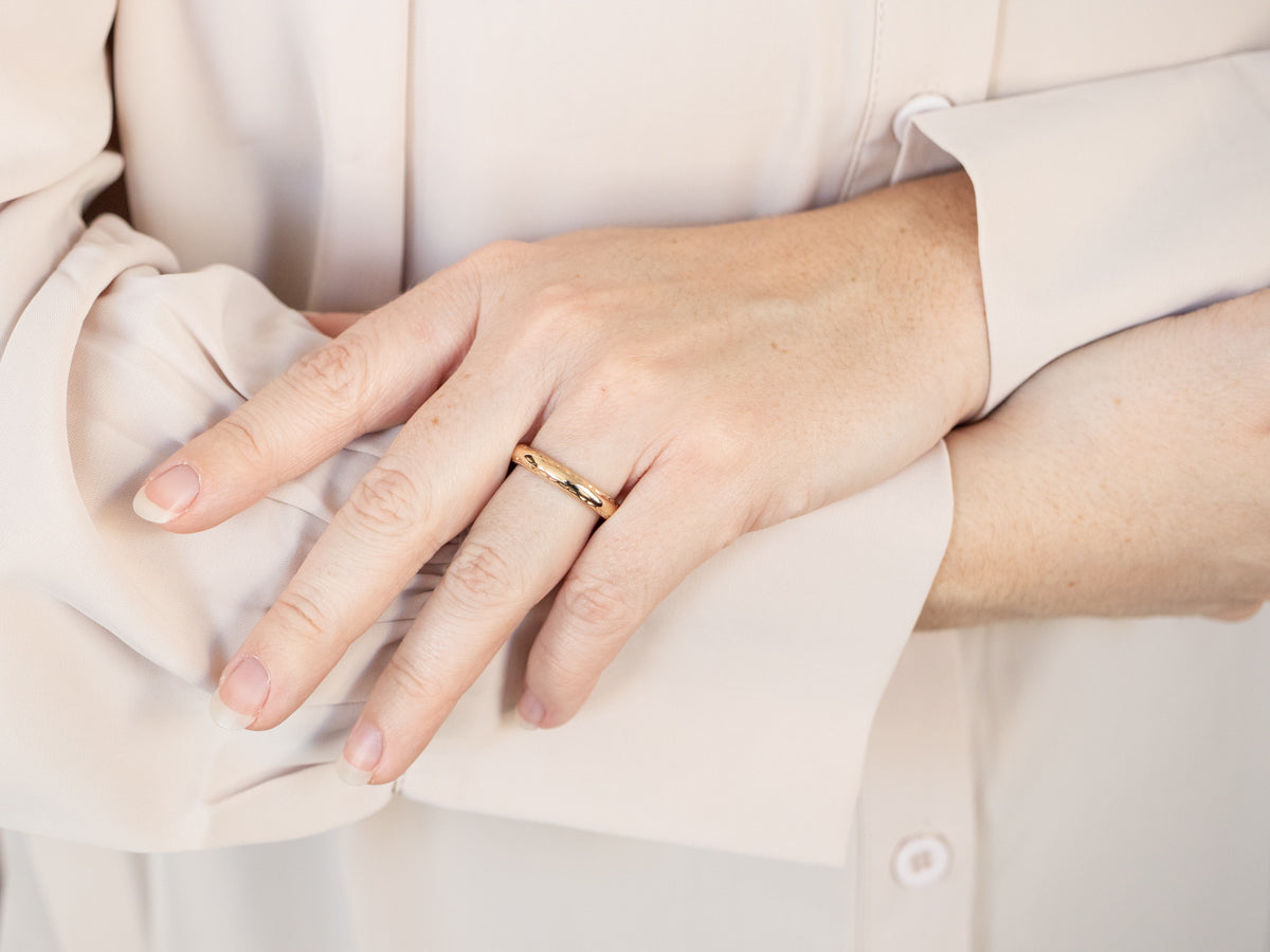 Patterned 1959 Milgrain Edge Wedding Band