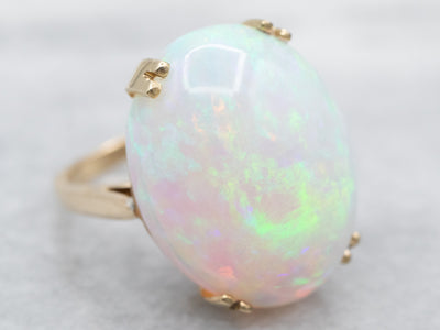 Vintage Opal Solitaire Ring