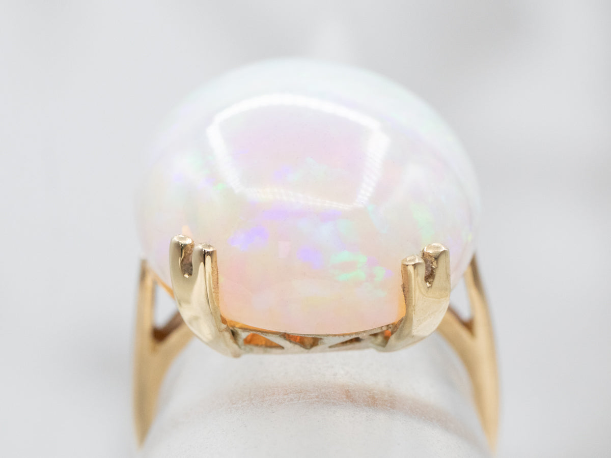 Vintage Opal Solitaire Ring