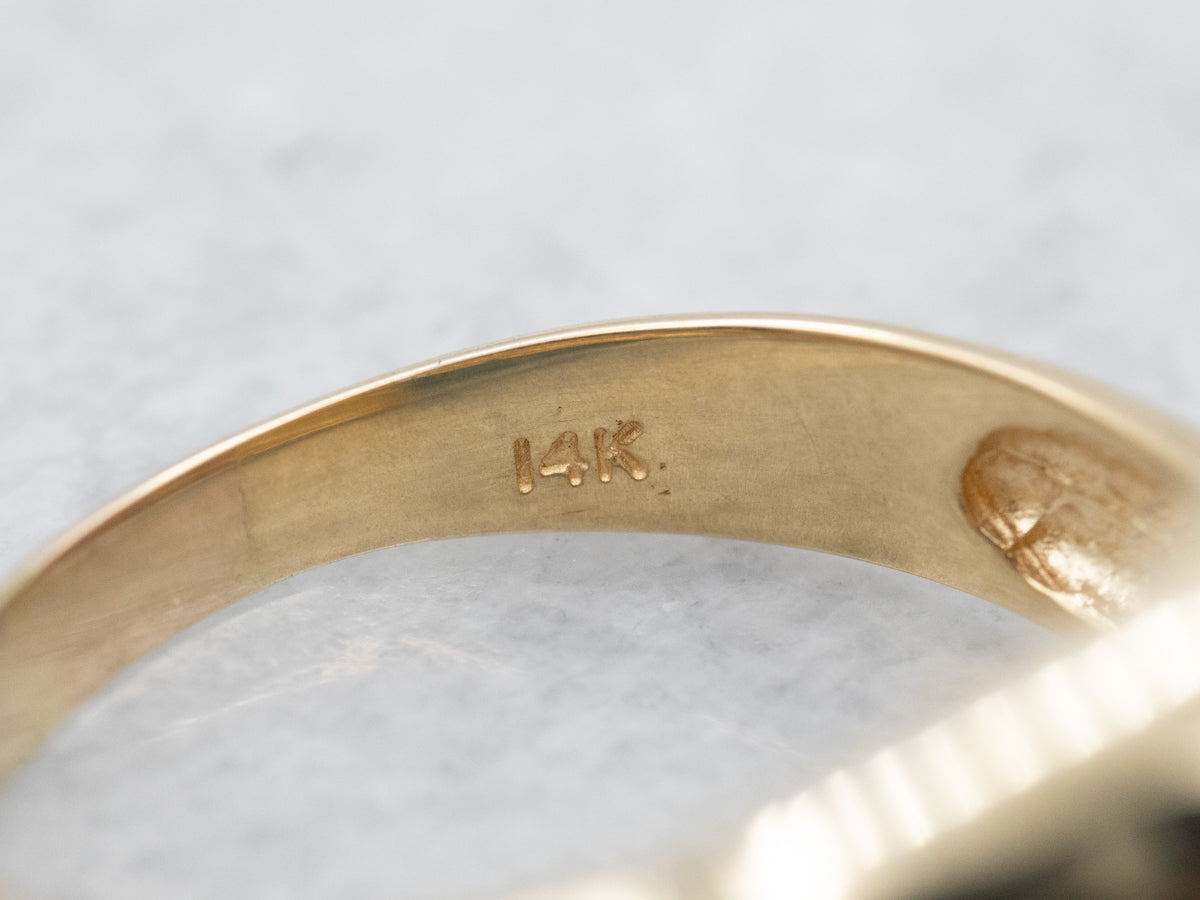 Modernist Pearl and Diamond Ring