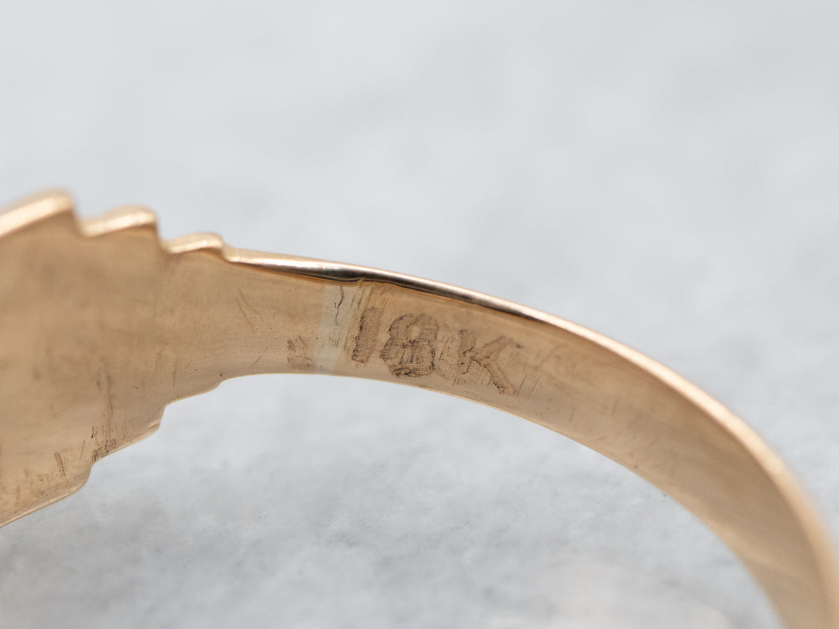 Vintage Rose Gold Signet Ring