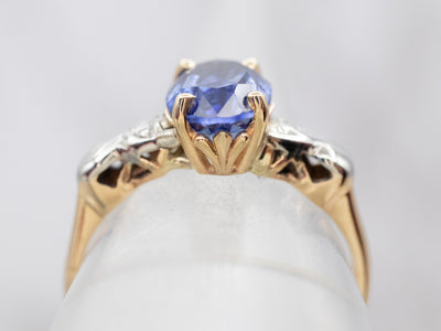 Sparkling Sapphire Engagement Ring