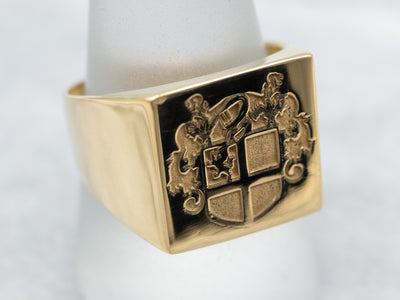 Buy Custom Gold Shield Signet Ring, Custom Gold Signet Ring, Shield Signet  Ring, Engraved Gold Ring, Custom Gold Signet Ring, Gold Heraldic Ring  Online in India - Etsy