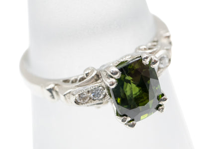 The Hathaway Green Tourmaline and Diamond Ring