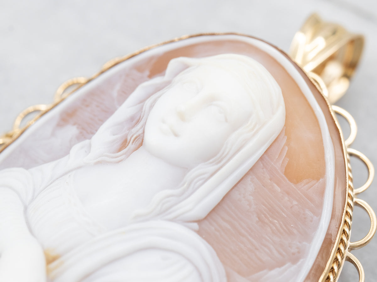 Antique Gold Cameo Pin or Pendant