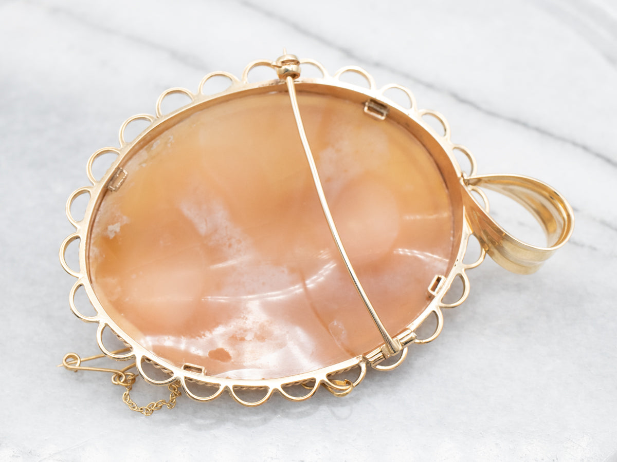 Antique Gold Cameo Pin or Pendant