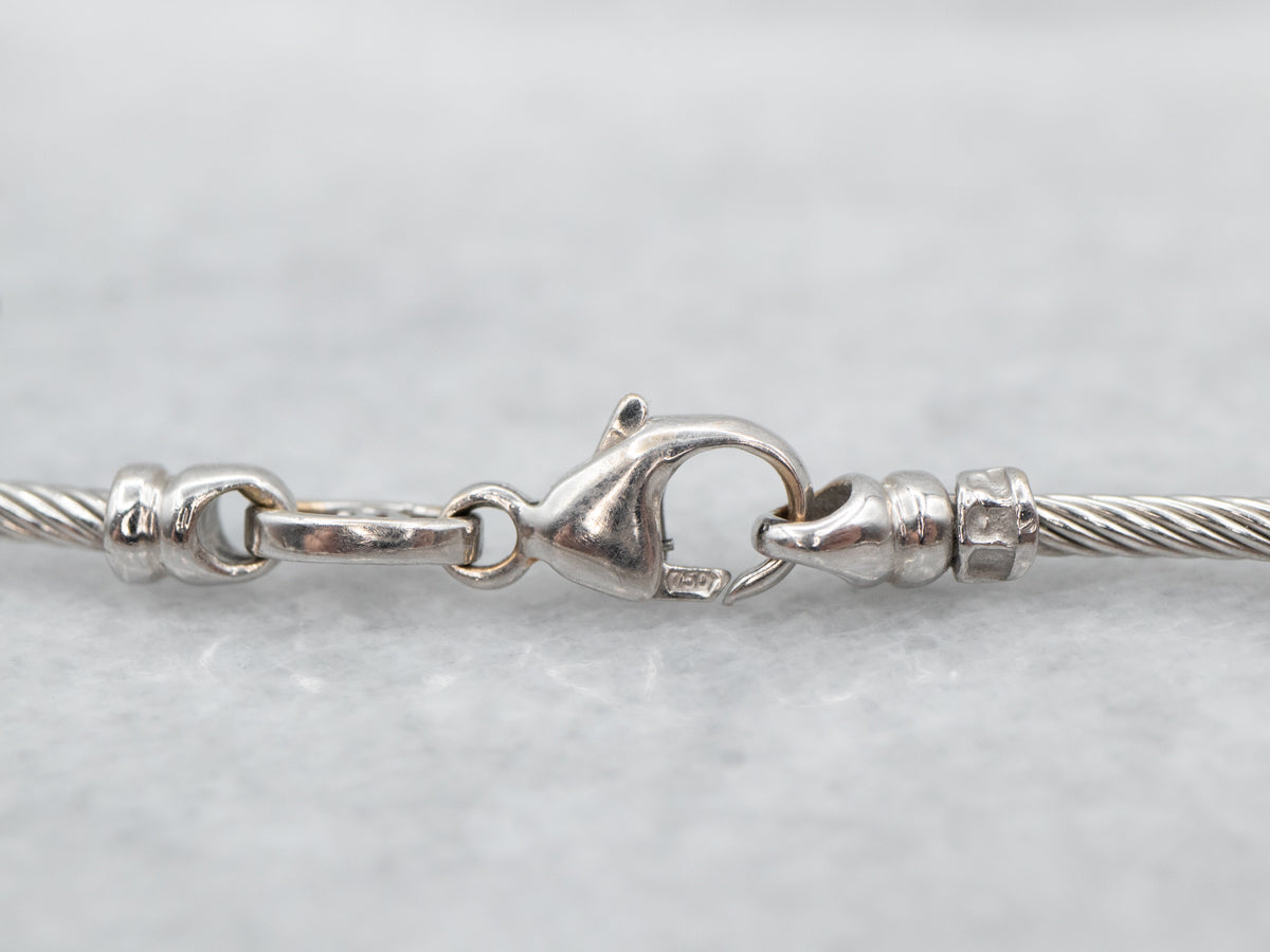 Twisting Links Diamond Bezel Bracelet