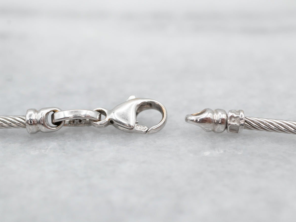 Twisting Links Diamond Bezel Bracelet