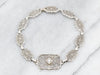 Elegant Art Deco Filigree and Diamond Bracelet