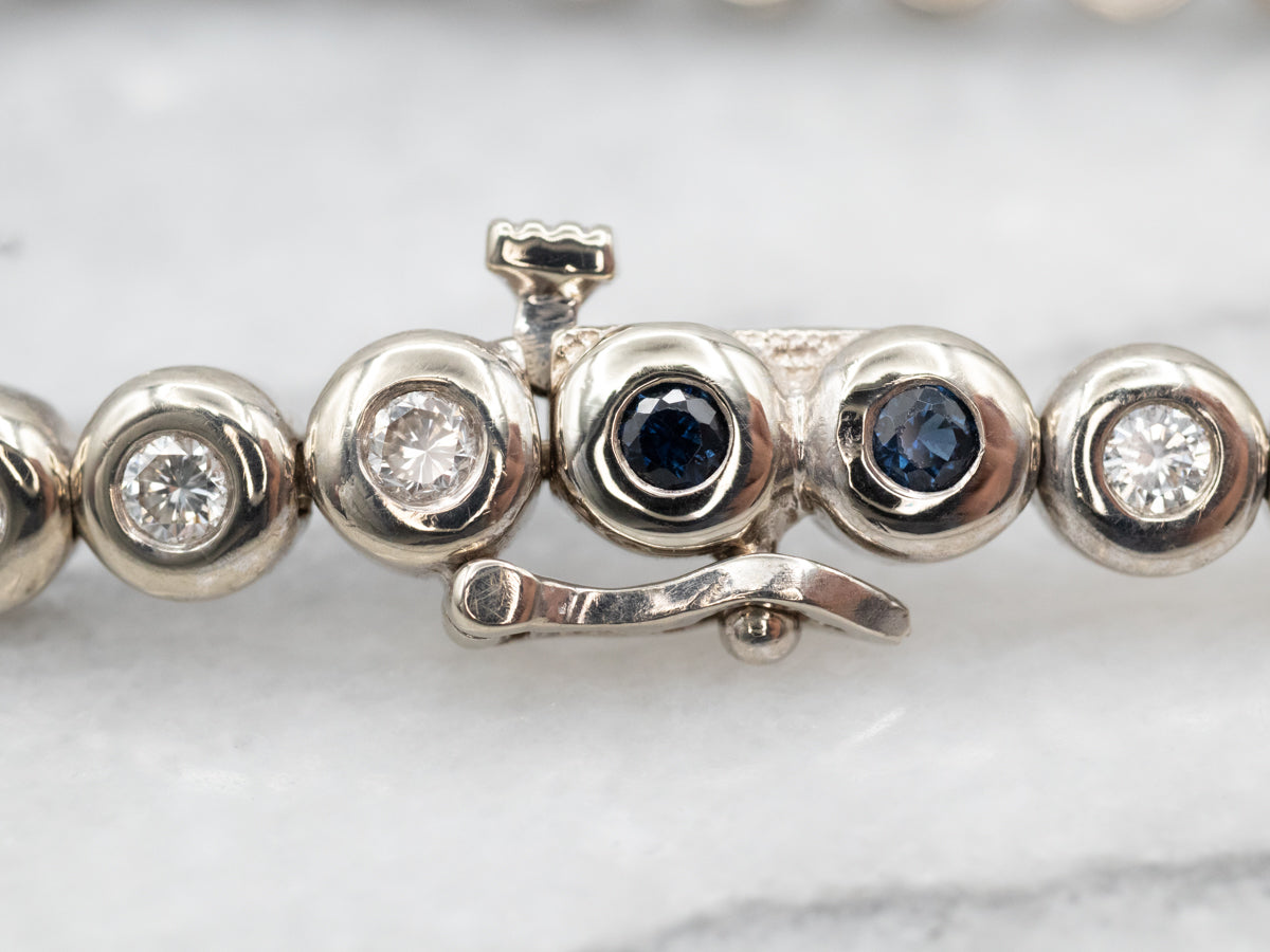 Twinkling Sapphire and Diamond Bracelet