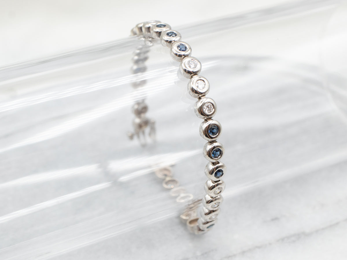 Twinkling Sapphire and Diamond Bracelet