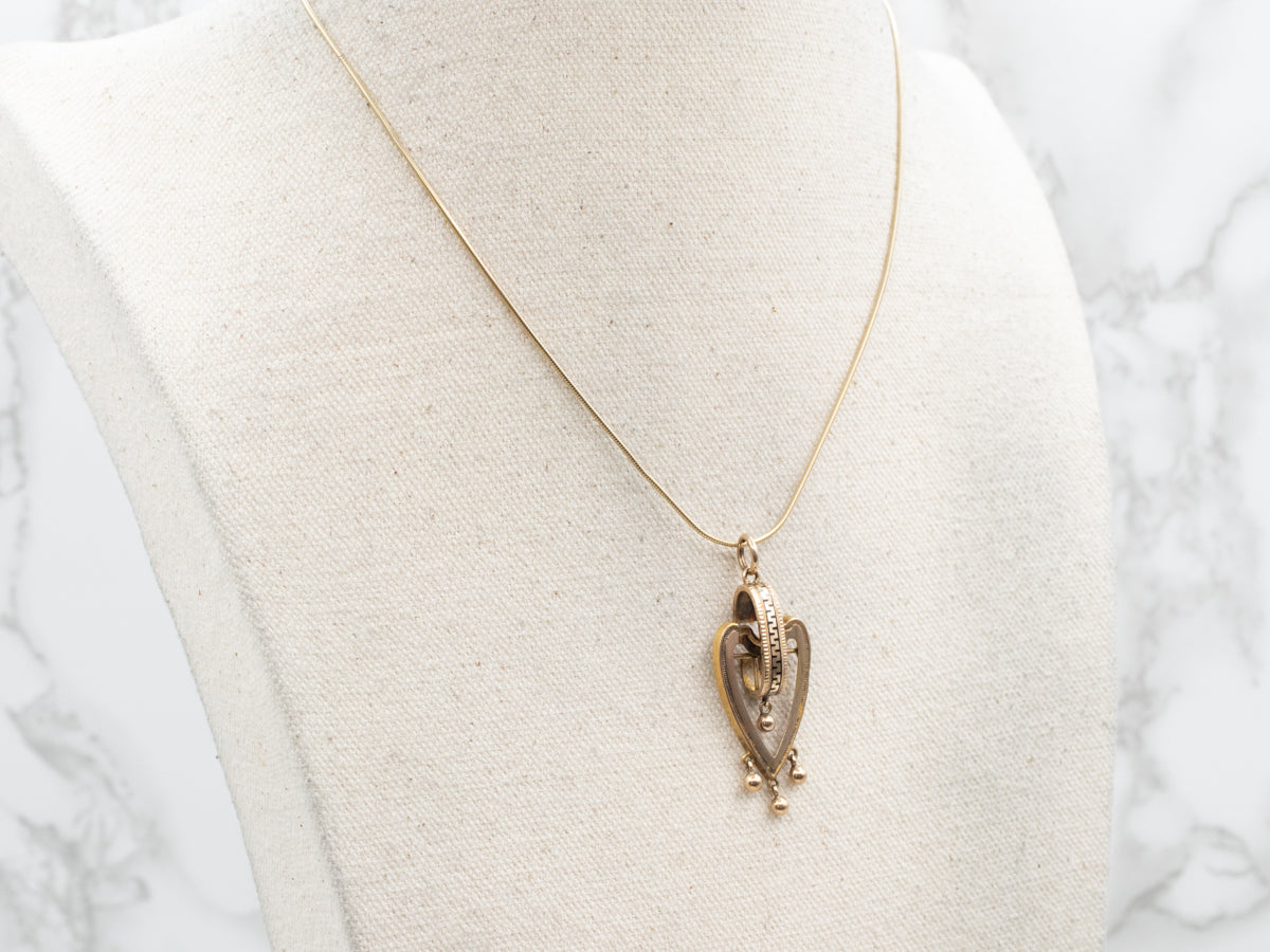 Victorian Yellow Gold Heart Pendant